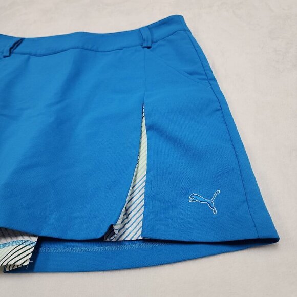 Puma Dry Cell Pleated Woven Golf Skirt Diva Blue Size 6 - Picture 3 of 8